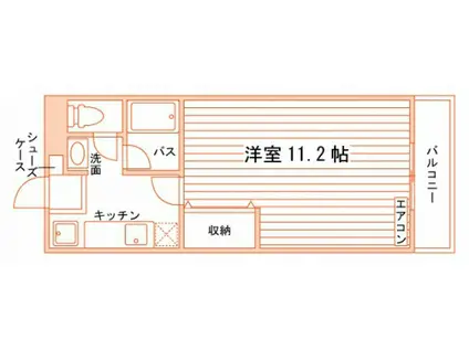 SECONDピアシティ南方(1K/3階)の間取り写真