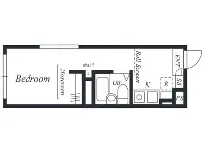 プラチナフォルム西巣鴨(ワンルーム/5階)の間取り写真