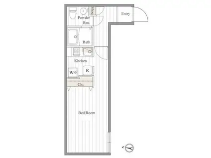 ZESTY豪徳寺(ワンルーム/1階)の間取り写真