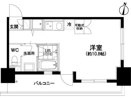 西新ROOMS(ワンルーム/5階)の間取り写真
