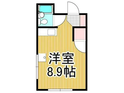 サンハイムひばりヶ丘(ワンルーム/1階)の間取り写真