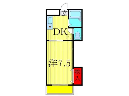 ハイムまことA・B(1DK/2階)の間取り写真