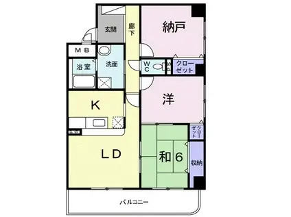 コリーヌ・ド・ウエスト(3LDK/5階)の間取り写真