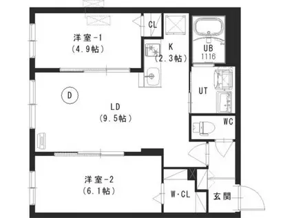  ルチアーノN35(2LDK/3階)の間取り写真