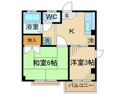 メゾン すずき(2K/2階)の間取り写真