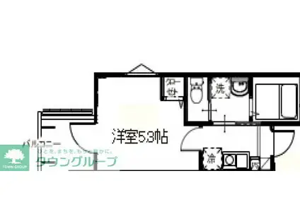 MELDIA西川口III(1K/2階)の間取り写真
