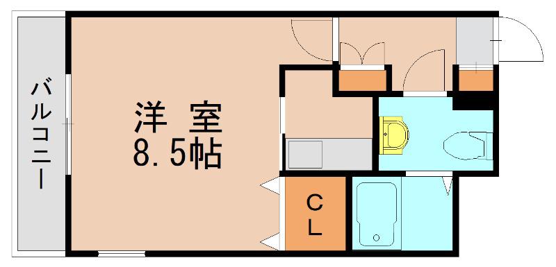プリメール箱崎II(1K/6階)の間取り写真