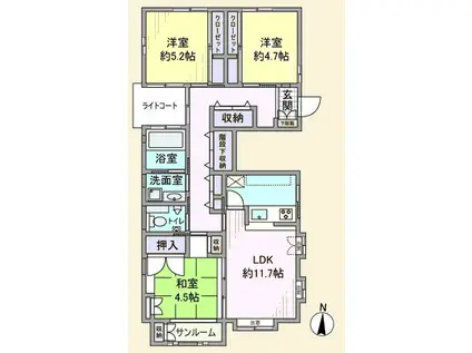 恵比寿3丁目戸建1階(3LDK/1階)の間取り写真