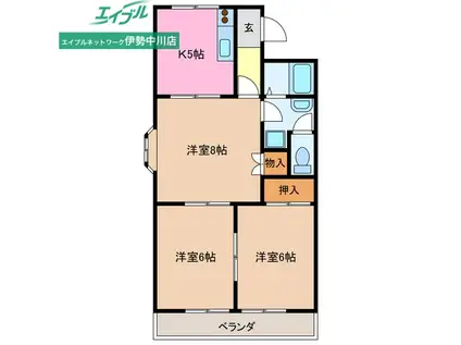 セピアヒルズ(2LDK/1階)の間取り写真