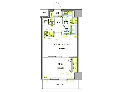 リヴシティ錦糸町弐番館(1LDK/4階)の間取り写真
