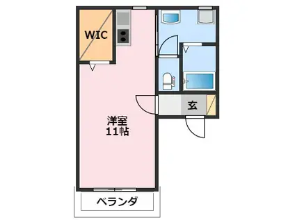 エスペランサアミーゴ流山(ワンルーム/3階)の間取り写真