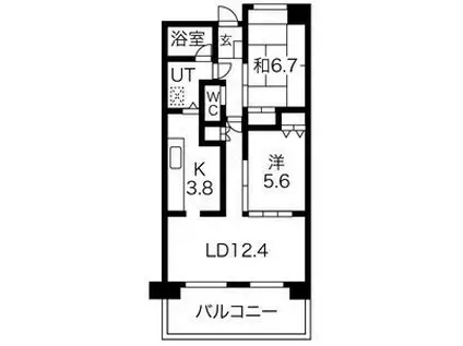 三向ハイツ元今泉(2LDK/2階)の間取り写真