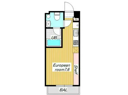 リエス船橋(ワンルーム/4階)の間取り写真