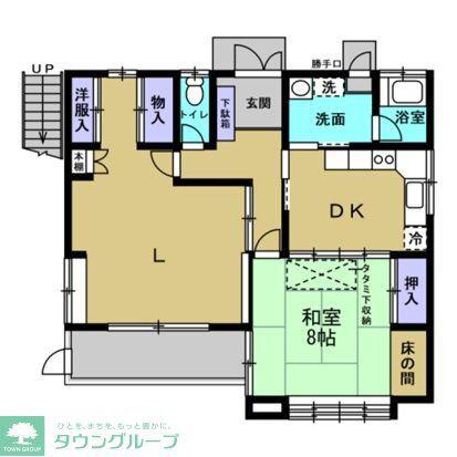 下末吉6丁目AP(2DK/1階)の間取り写真