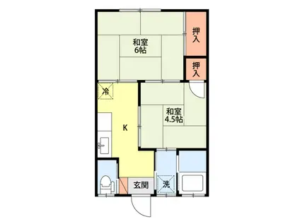 メゾン清和(2K/2階)の間取り写真