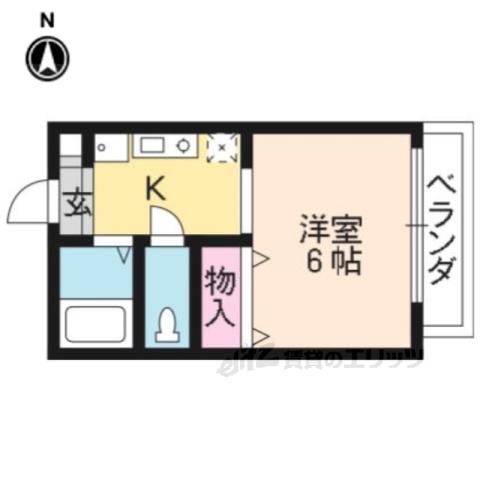 ドミール(1K/2階)の間取り写真