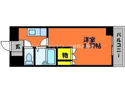 ジュネス天領I(1K/3階)の間取り写真