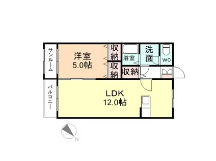メゾンオオミ(3LDK/1階)の間取り写真