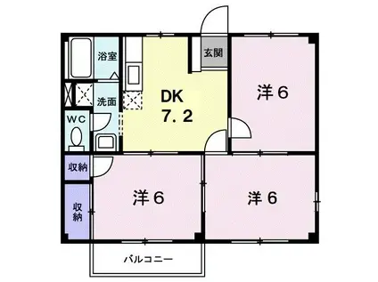 シーサイド95(3DK/2階)の間取り写真