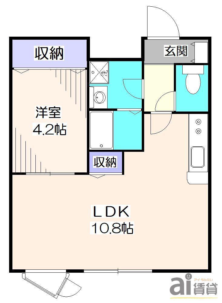 AIFORT.永福町(1LDK/2階)の間取り写真