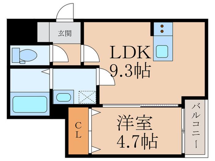 MG CRECIA(1LDK/2階)の間取り写真