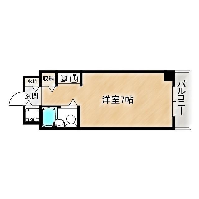 朝日プラザ都島本通パサージュ(ワンルーム/5階)の間取り写真