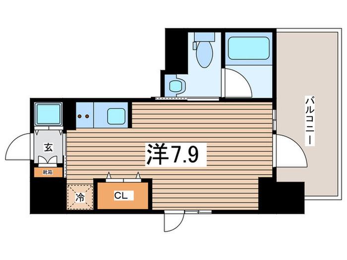 CASA VEDUTA(ワンルーム/3階)の間取り写真