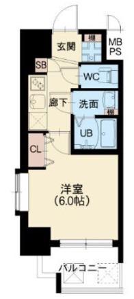 スプランディッド阿倍野(1K/12階)の間取り写真