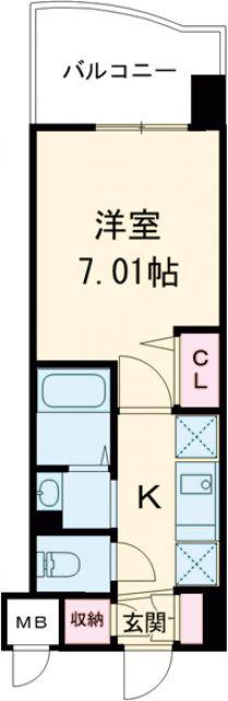 LUXE姫路(1K/3階)の間取り写真