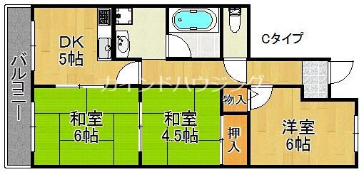 ノアーズアーク住之江(3DK/9階)の間取り写真