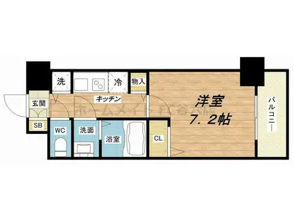 エステムコート南堀江IIICHURA(1K/5階)の間取り写真