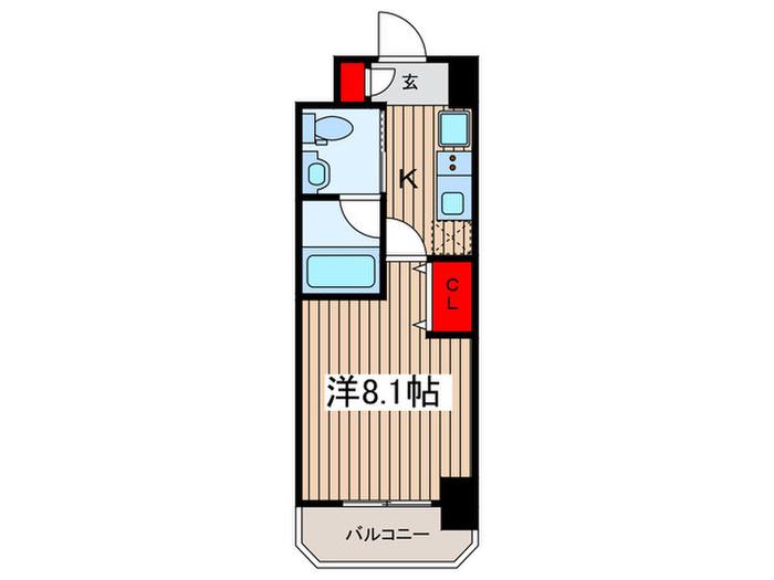 RESIDENCE OMIYA HIKAWASANDO(1K/2階)の間取り写真