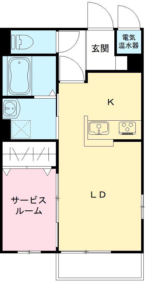 PURE SAGE(1LDK/2階)の間取り写真