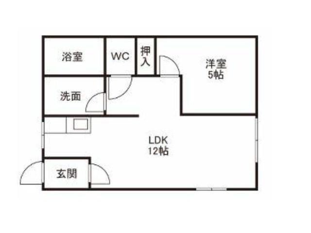 粋昌ハウス(1LDK/3階)の間取り写真