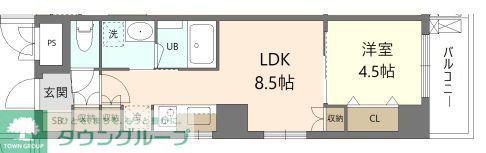 GRAND-MERE横浜大口(1LDK/5階)の間取り写真