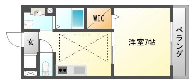 第18関根マンション(1DK/8階)の間取り写真