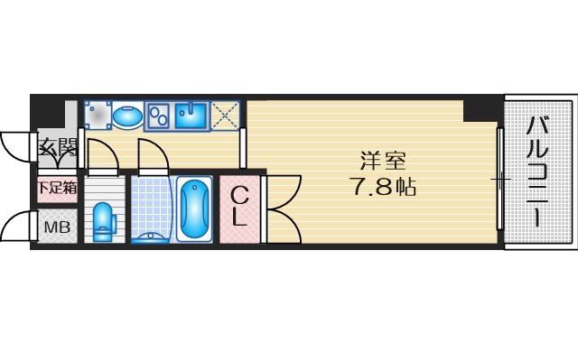 E-GATE(1K/5階)の間取り写真
