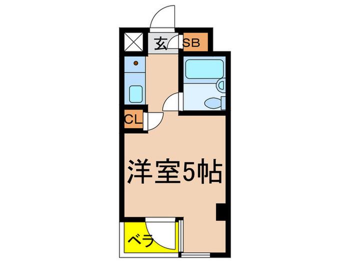 祐天寺センチュリー21(ワンルーム/2階)の間取り写真
