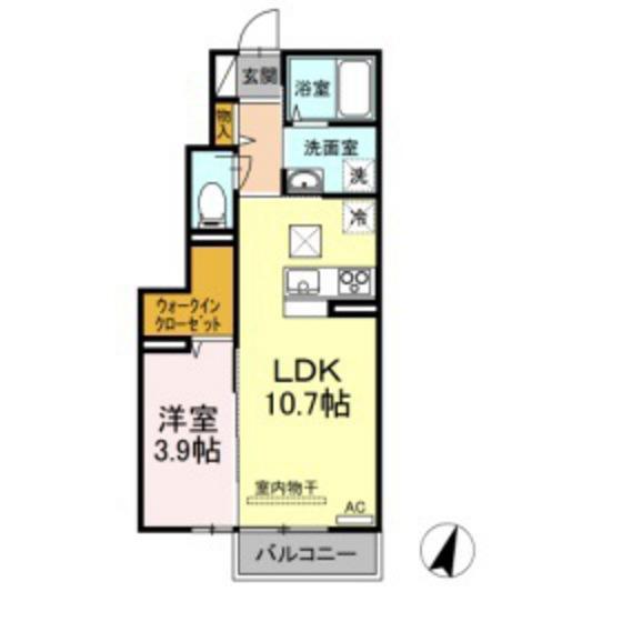 ヴィラ パストラーレ(1LDK/1階)の間取り写真