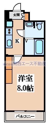 トモミハイム曙(1K/3階)の間取り写真