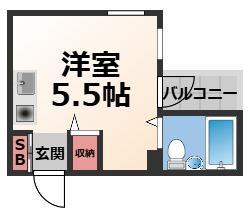 センチュリーロイヤル小阪(ワンルーム/7階)の間取り写真