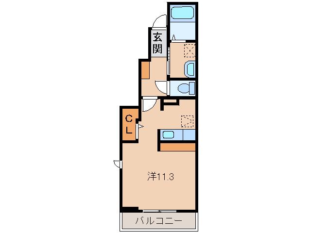 シトラスガーデン(ワンルーム/1階)の間取り写真