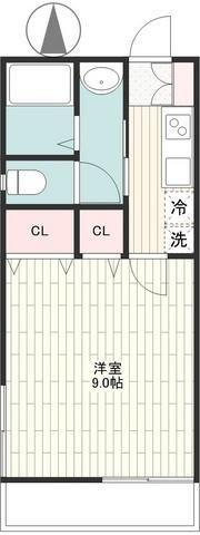エオロ白楽(1K/2階)の間取り写真