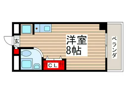 パークサイドベル(ワンルーム/2階)の間取り写真