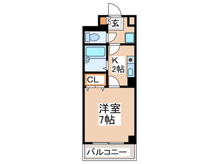 第3中川ビル(1K/5階)の間取り写真