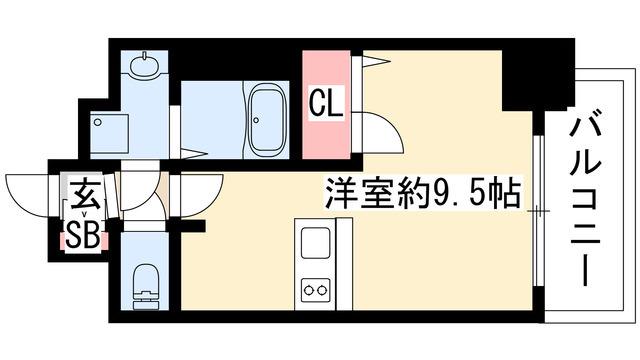 プレサンス上前津リラシス(ワンルーム/4階)の間取り写真