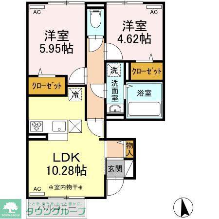 エスポワール・セレーノI(2LDK/1階)の間取り写真