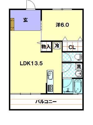 ヌーベルヴァーグ(1LDK/2階)の間取り写真