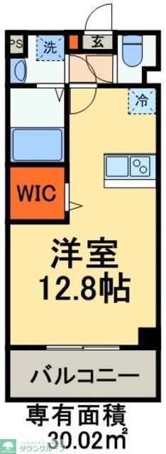 TREEDEN馬橋I(ワンルーム/3階)の間取り写真