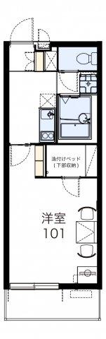 レオパレスルーチェ4(1K/3階)の間取り写真